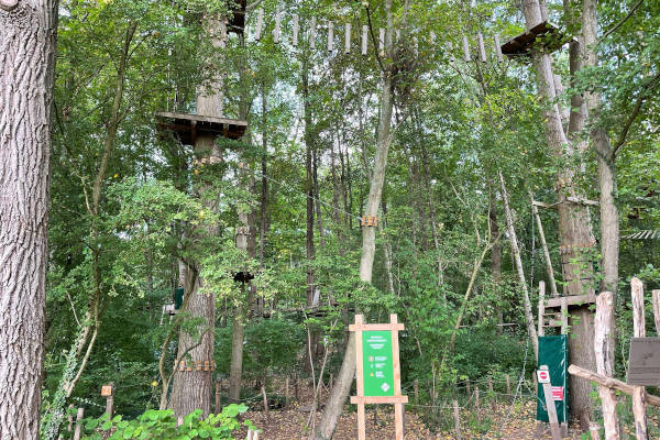  Verschillende klimroutes in het bos