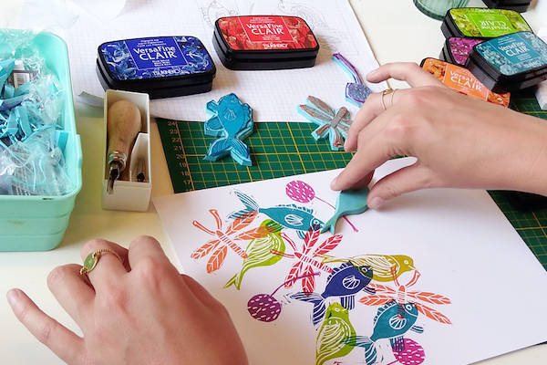 Workshop dessin stempelen: Laat je creatieve geest even los op papier