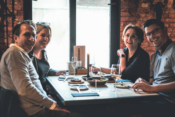 Eten in het restaurant tijdens de food la route