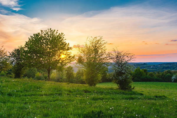 Zonsondergang bekijken in de Ardennen