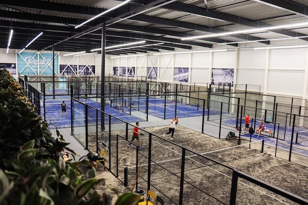 Overzicht van de padelbanen