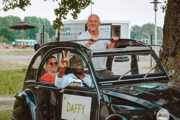 Roadtrip in een auto