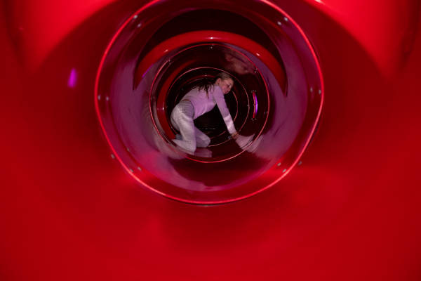 In de tunnel