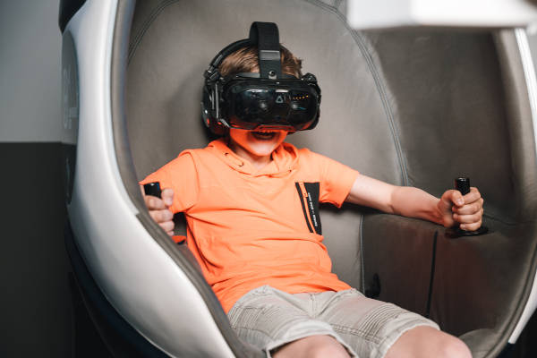 VR bril op