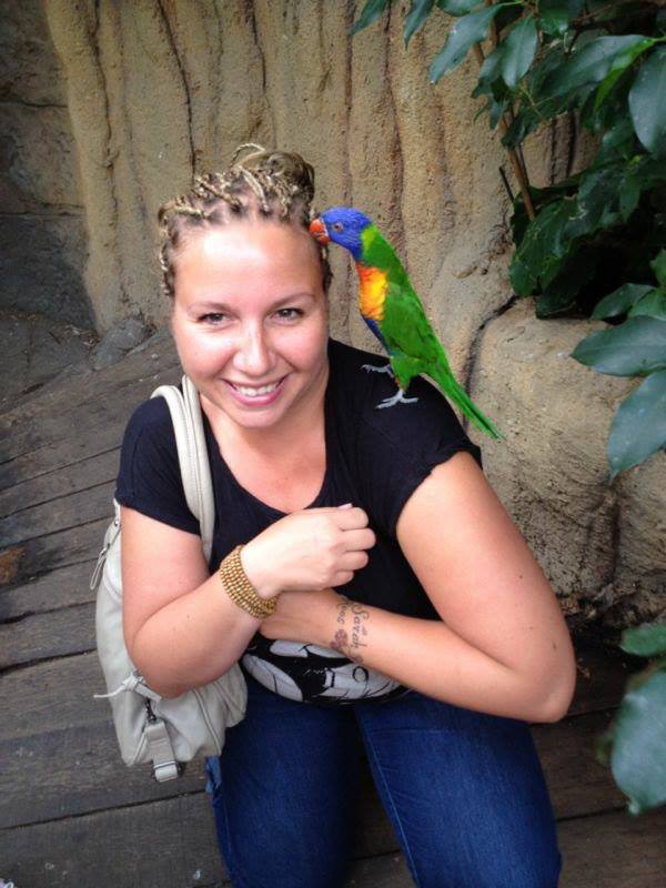 Met een Lori op de foto bij Avonturia