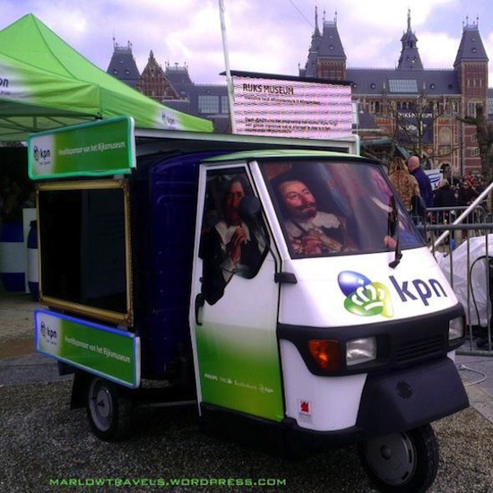 KPN busje bij opening Rijksmuseum Amsterdam