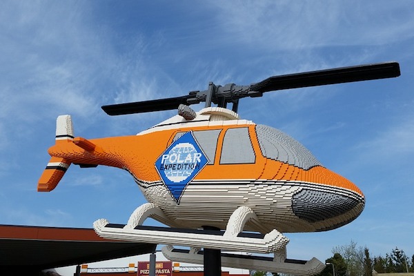 Helicopter van Lego in Legoland